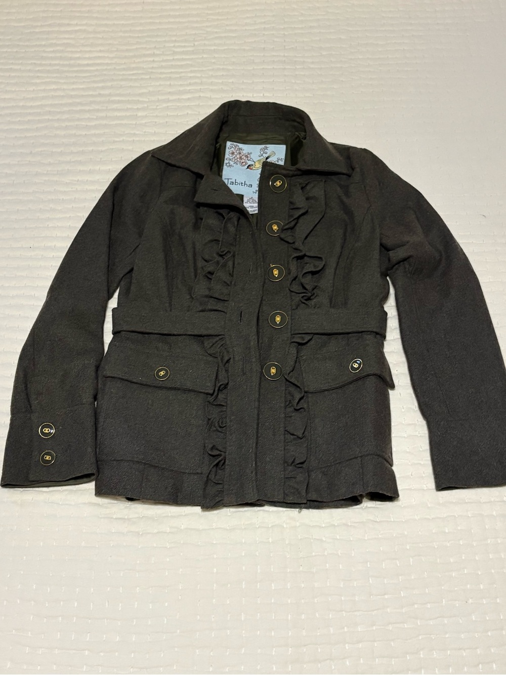 Tabitha Green Ruffle Button Jacket